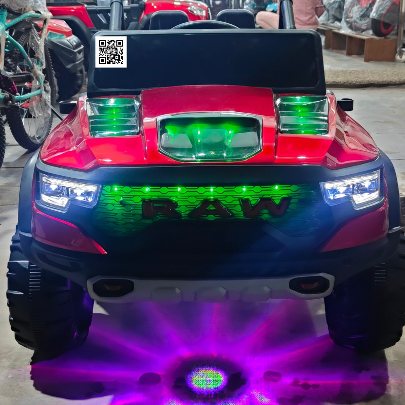 RAW Big Jeep Battery Car for Kids – 4x4 Ride-On Jeep with Music, Lights & Remote Control