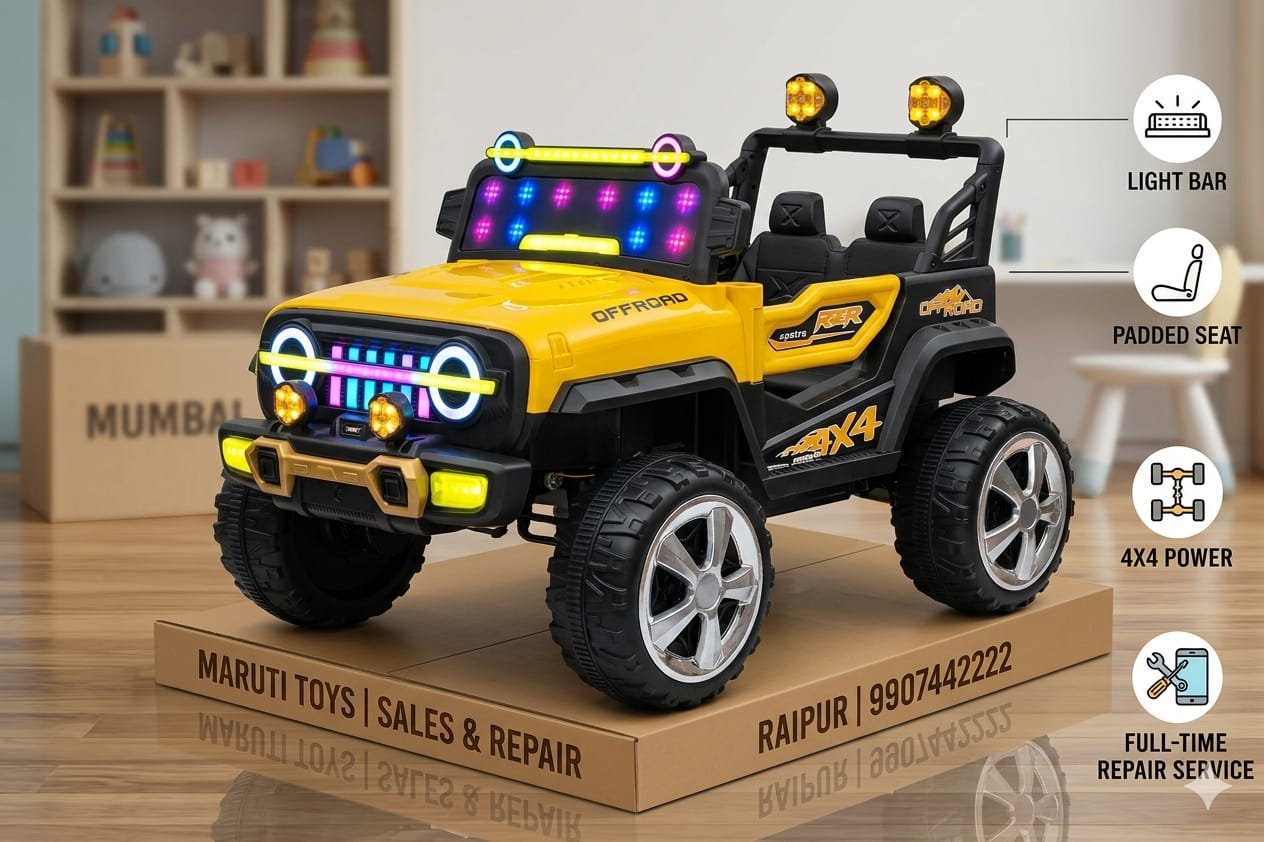 Thar-Inspired 'Monster Raider' 4x4 Off-Road Ride-On Jeep (Premium Edition)
