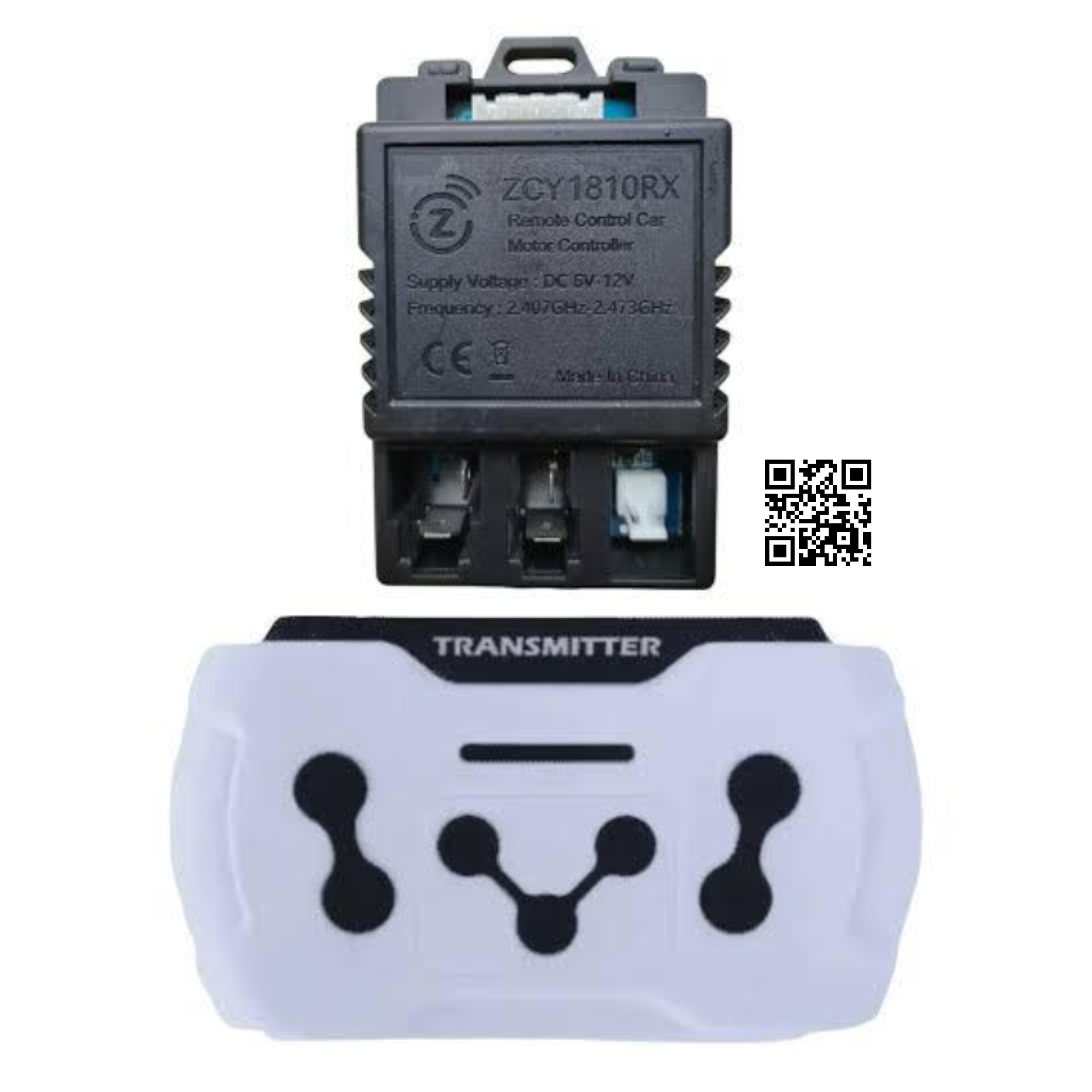 ZCY1810RX 2.4GHz Remote Control & Receiver Kit (DC 5V-12V) – Universal Ride-On Car Controller